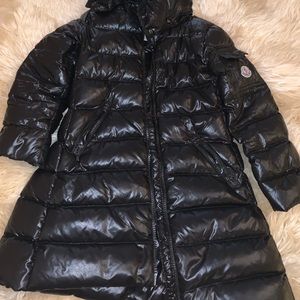 Girls Moncler Hooded Down Coat 100% Auth.